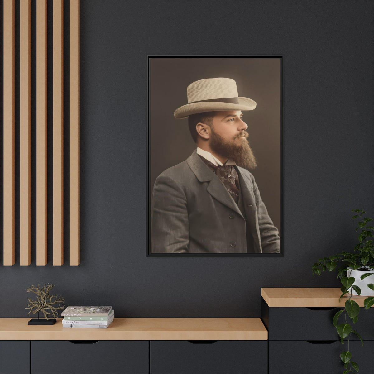 celibataire 014 | Framed Vintage Photo - Matte Canvas