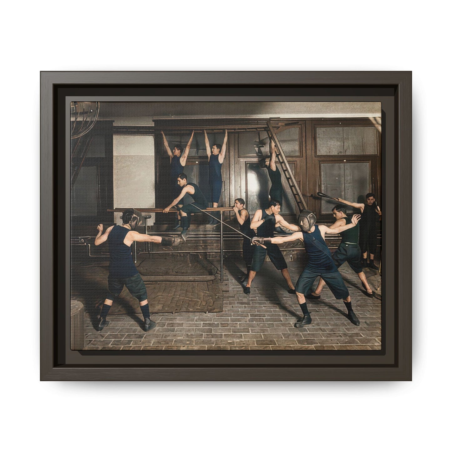 athlétisme 038 | Framed Vintage Photo - Matte Canvas