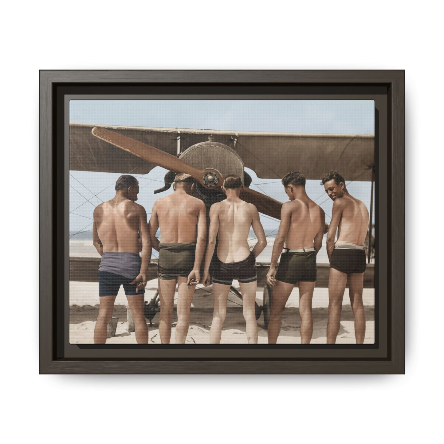 hommes 019 | Framed Vintage Photo - Matte Canvas