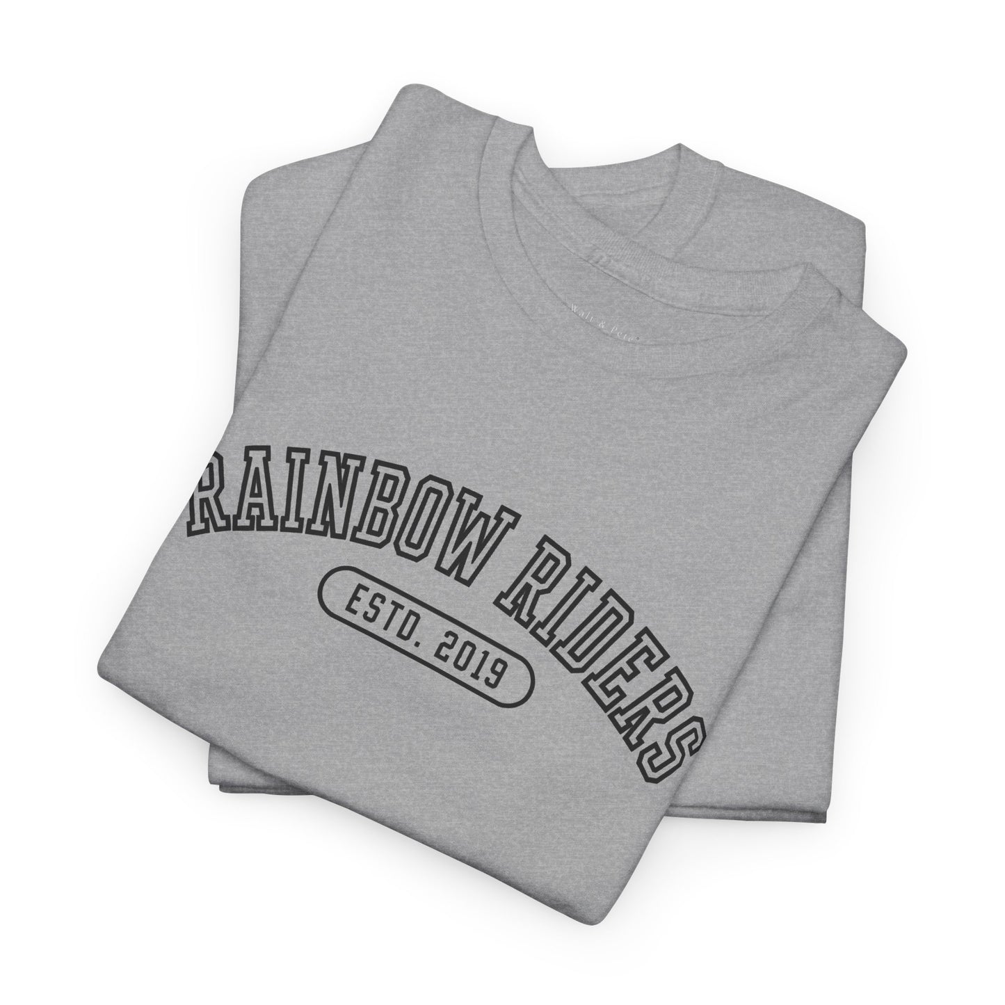 Rainbow Riders Collegiate T-Shirt | Est. 2019 LGBTQ+ Pride Tee