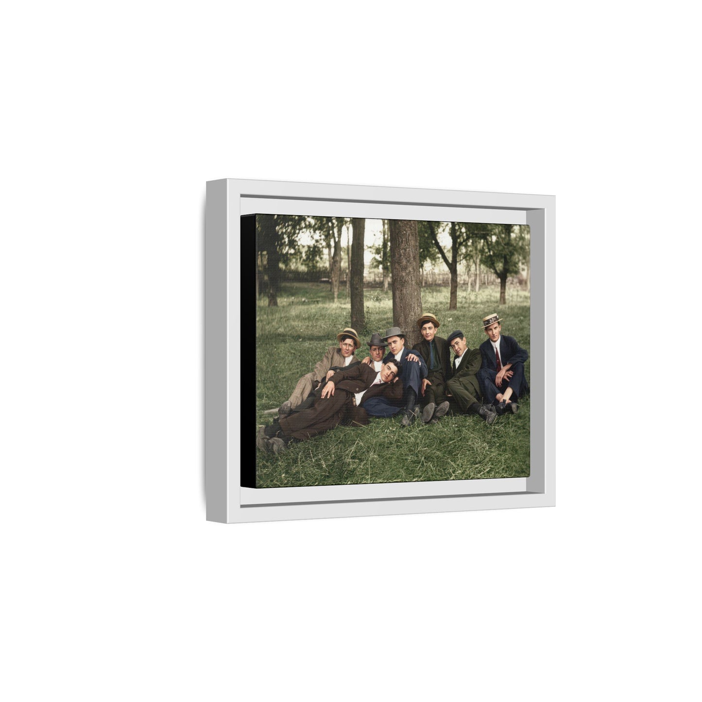 hommes 005 | Framed Vintage Photo - Matte Canvas