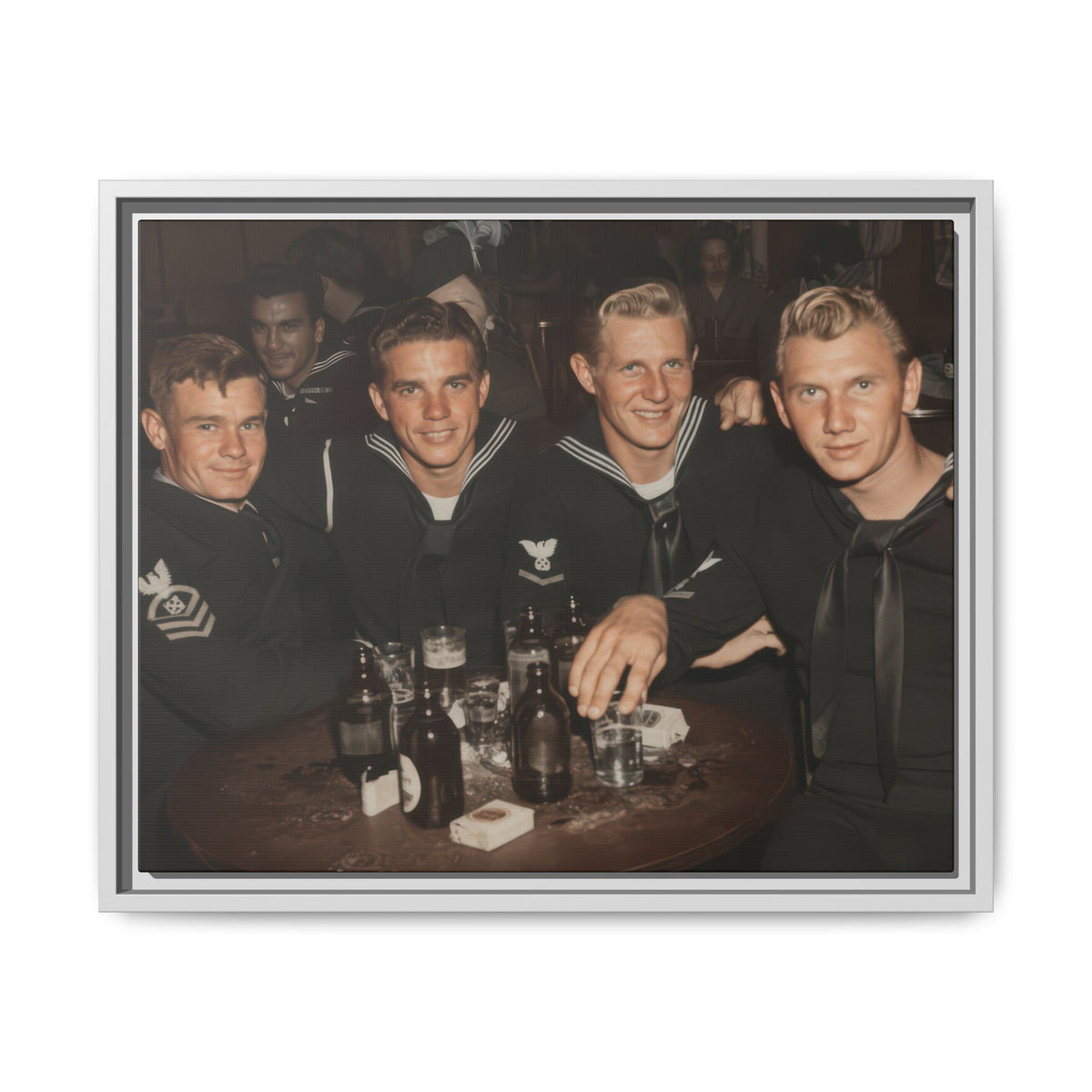 hommes 007 | Framed Vintage Photo - Matte Canvas2