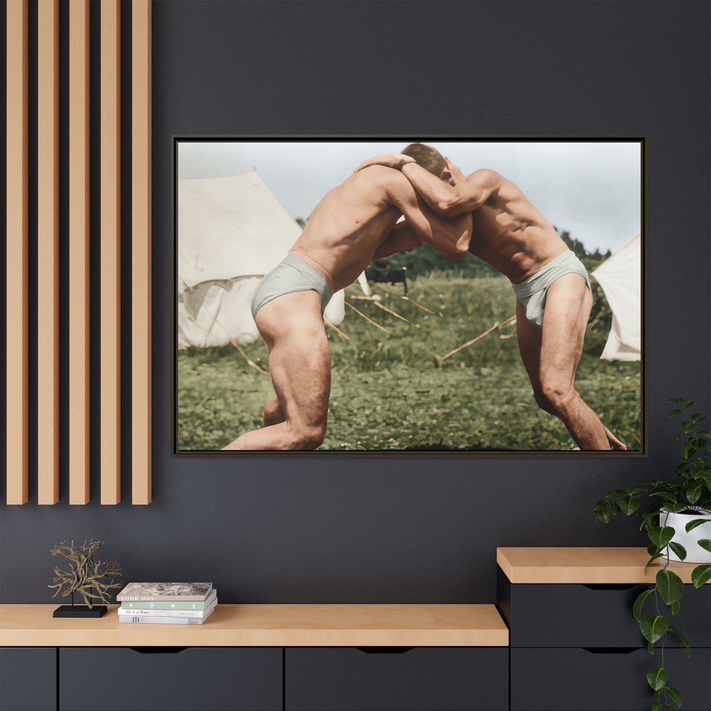athlétisme 019 | Framed Vintage Photo - Matte Canvas