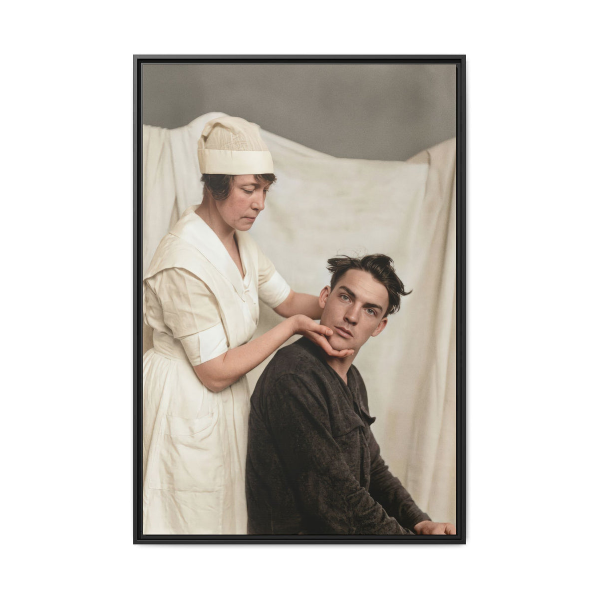 celibataire 021 | Framed Vintage Photo - Matte Canvas