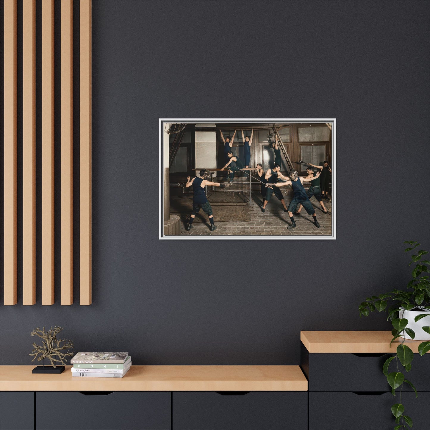 athlétisme 038 | Framed Vintage Photo - Matte Canvas