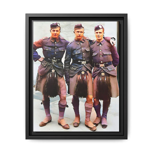 hommes 014 | Framed Vintage Photo - Matte Canvas