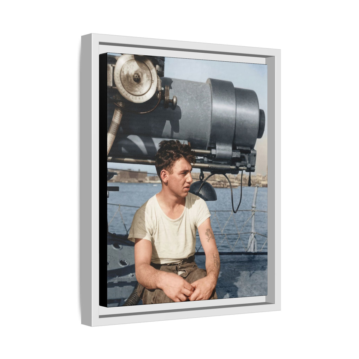 celibataire 026 | Framed Vintage Photo - Matte Canvas