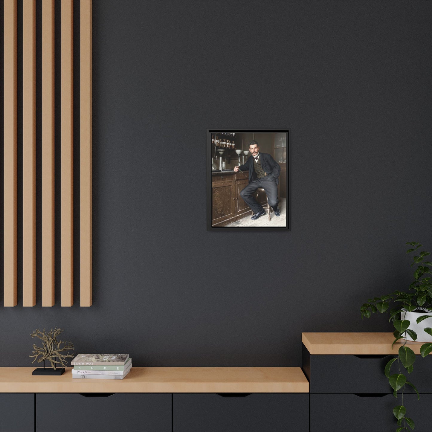 celibataire 024 | Framed Vintage Photo - Matte Canvas