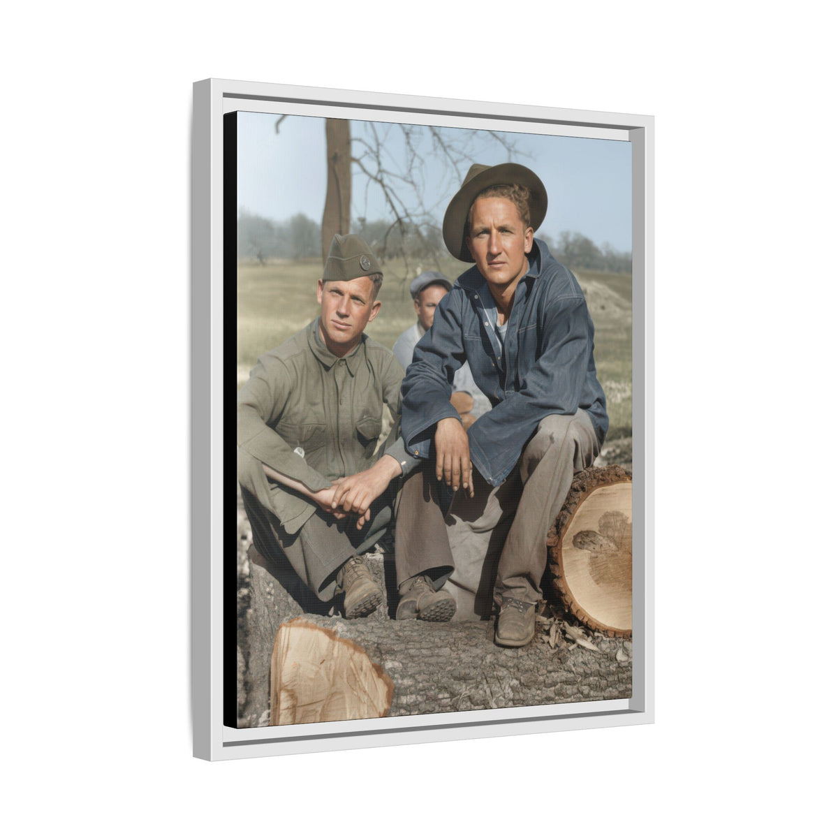 hommes 020 | Framed Vintage Photo - Matte Canvas