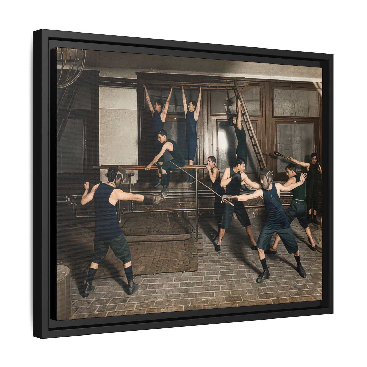 athlétisme 038 | Framed Vintage Photo - Matte Canvas