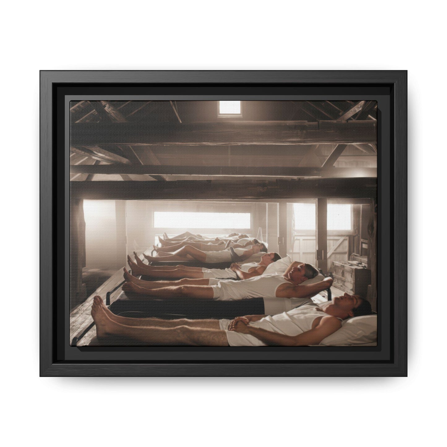hommes 013 | Framed Vintage Photo - Matte Canvas