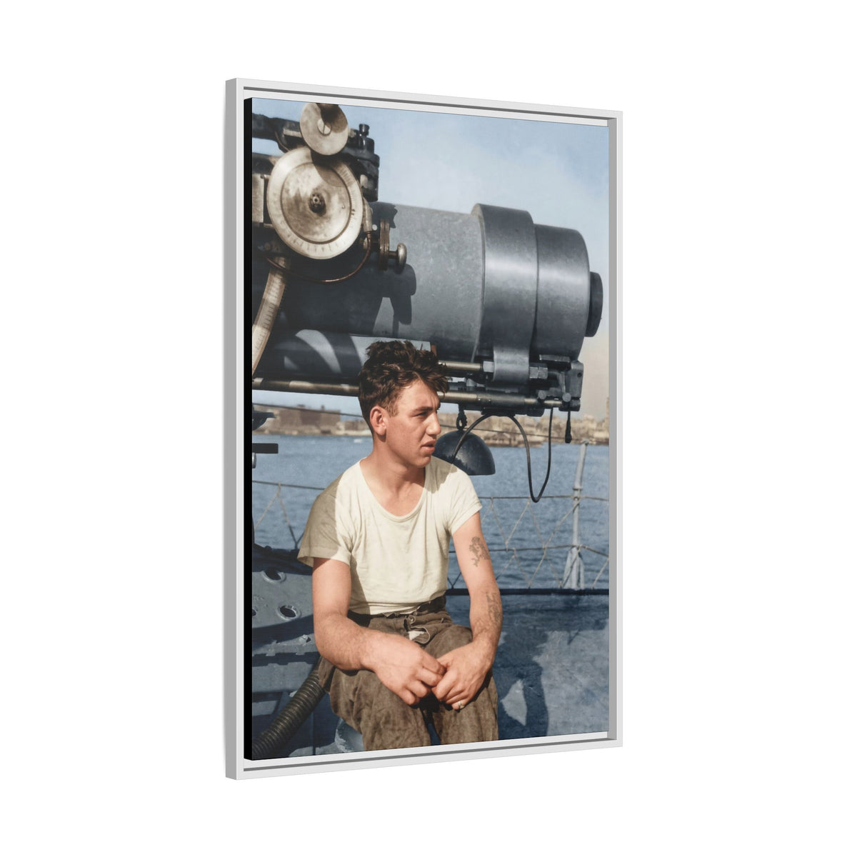 celibataire 026 | Framed Vintage Photo - Matte Canvas