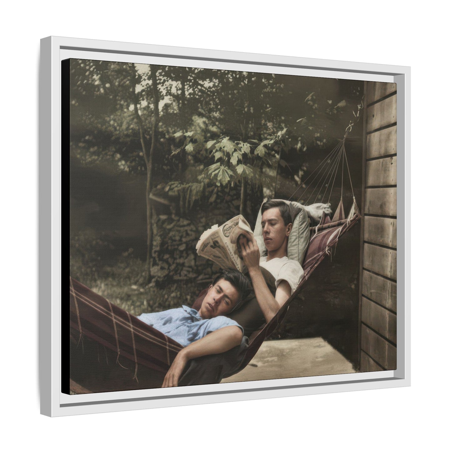 paire 094 | Framed Vintage Photo - Matte Canvas