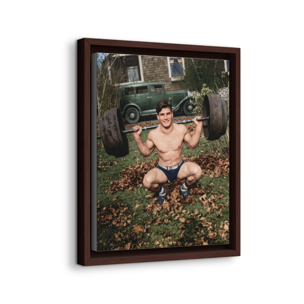 athlétisme 051 | Framed Vintage Photo - Matte Canvas