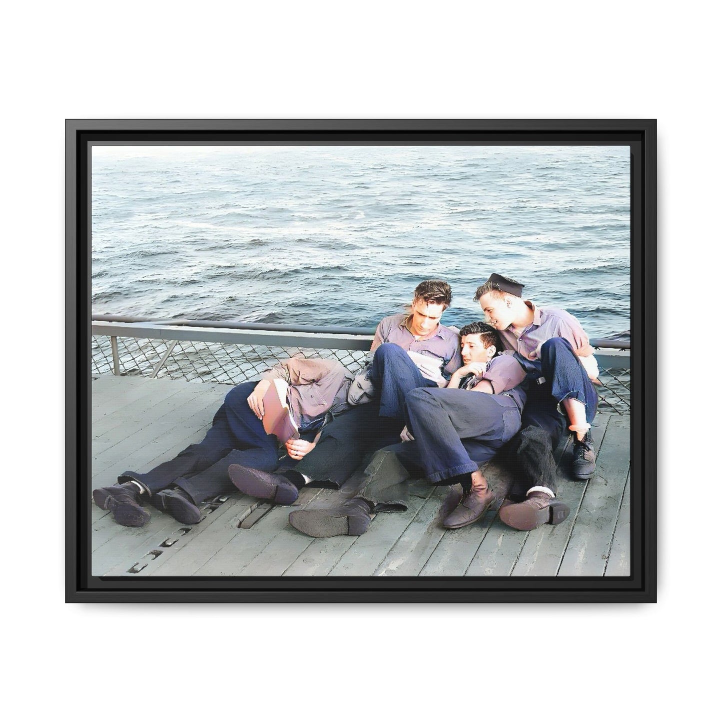 hommes 025 | Framed Vintage Photo - Matte Canvas