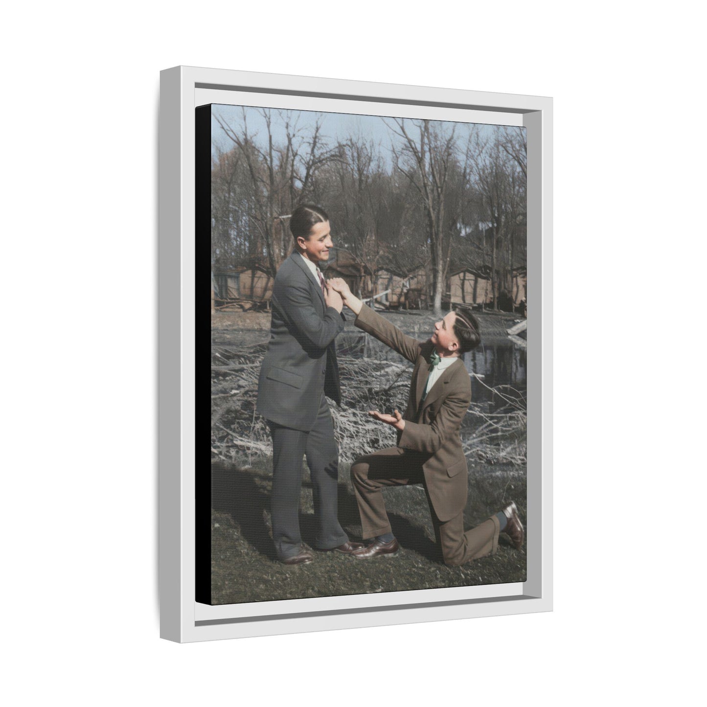 paire 144 | Framed Vintage Photo - Matte Canvas