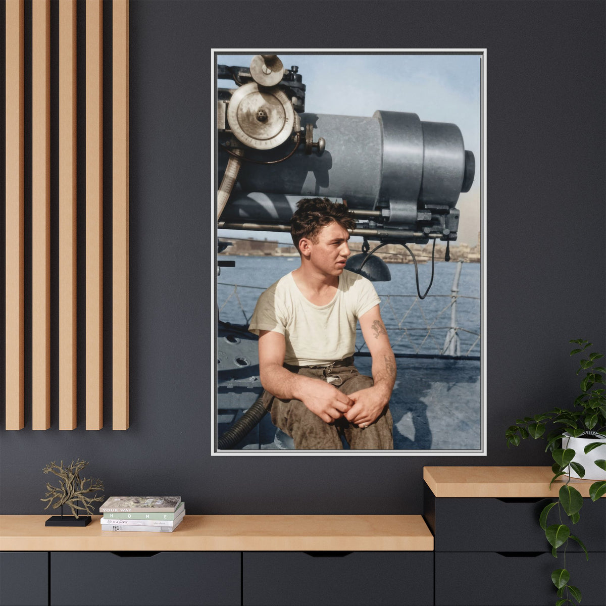 celibataire 026 | Framed Vintage Photo - Matte Canvas