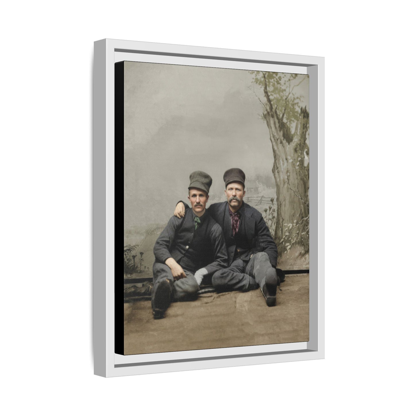 paire 037 | Framed Vintage Photo - Matte Canvas