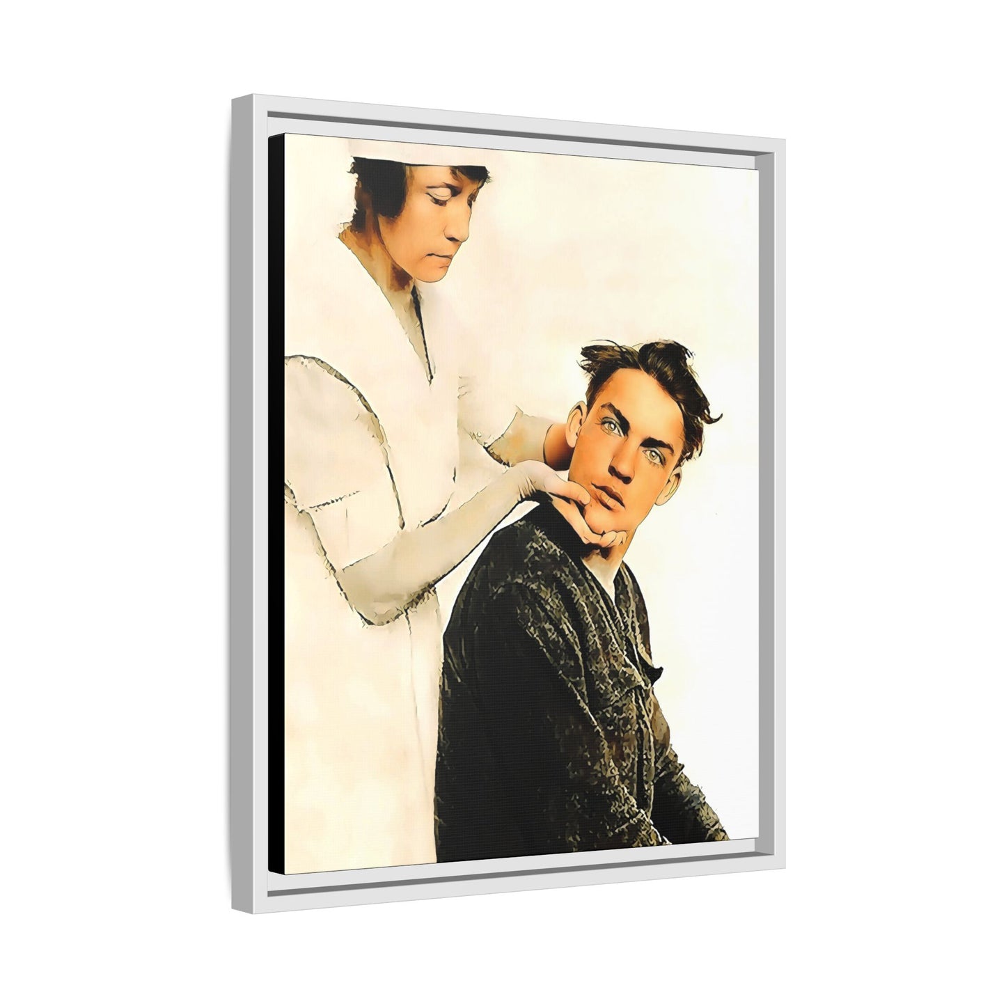 celibataire 021 | Framed Vintage Photo - Matte Canvas