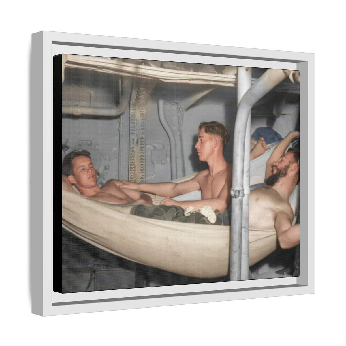 hommes 004 | Framed Vintage Photo - Matte Canvas