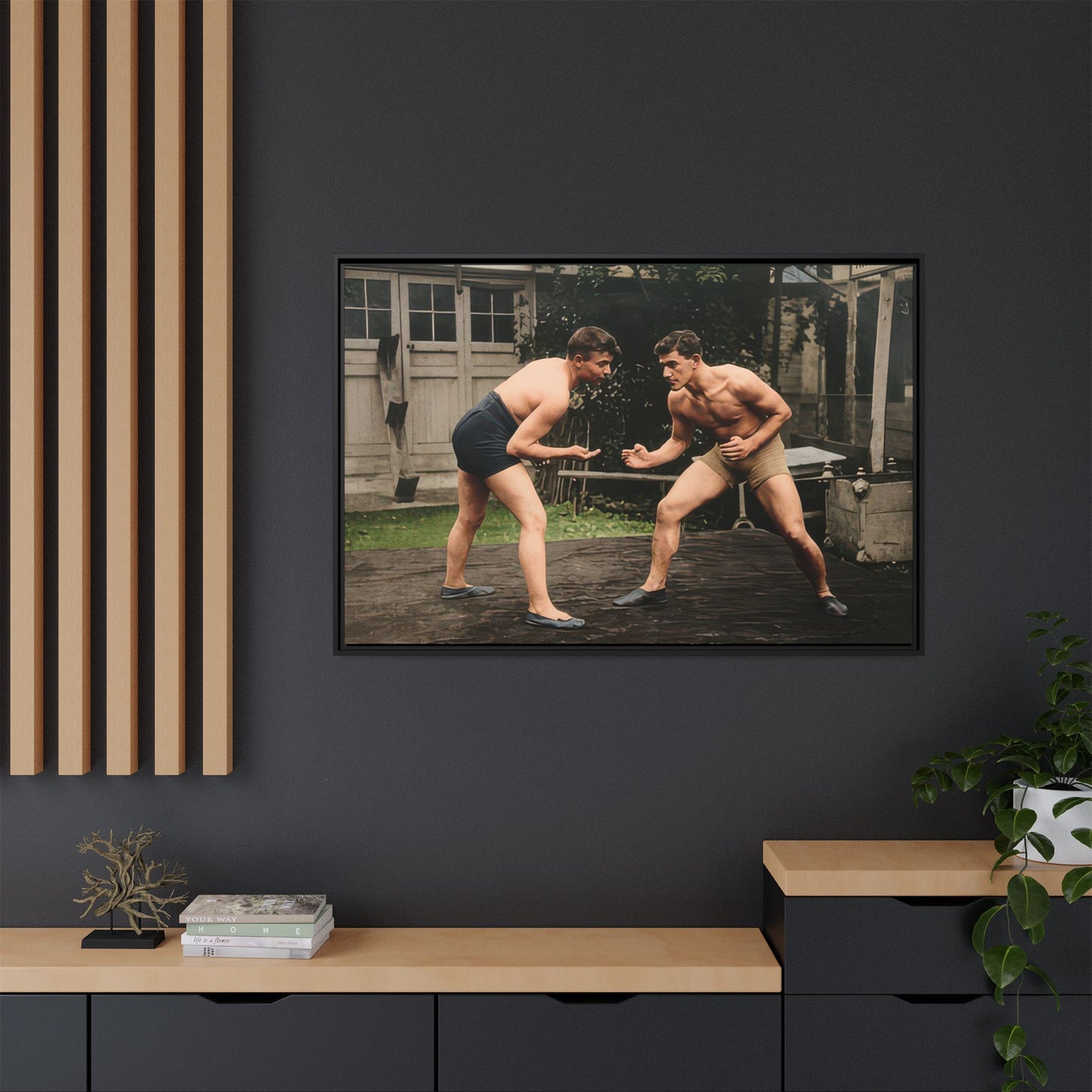 athlétisme 033 | Framed Vintage Photo - Matte Canvas