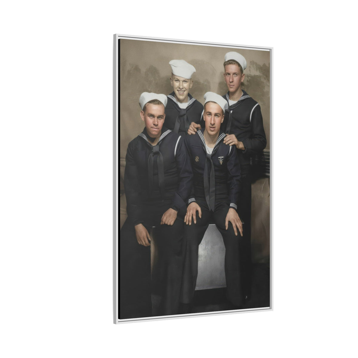 hommes 011 | Framed Vintage Photo - Matte Canvas