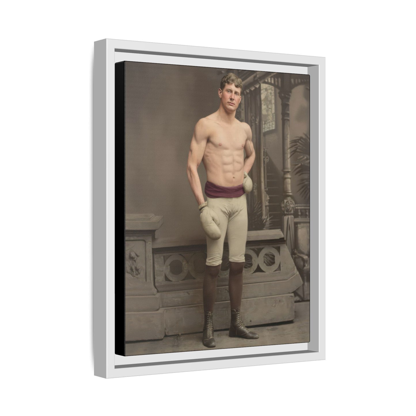 athlétisme 008 | Framed Vintage Photo - Matte Canvas