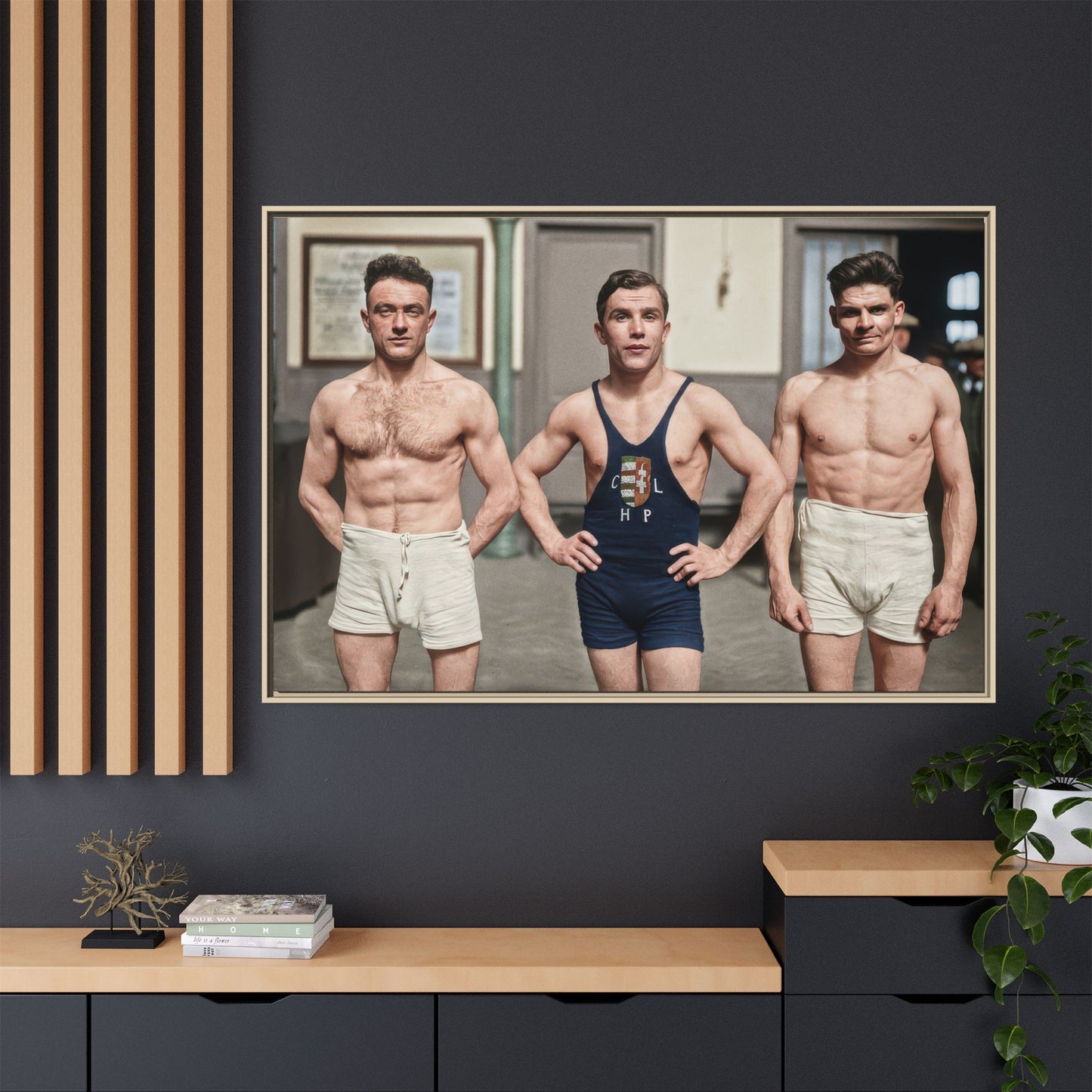 athlétisme 043 | Framed Vintage Photo - Matte Canvas