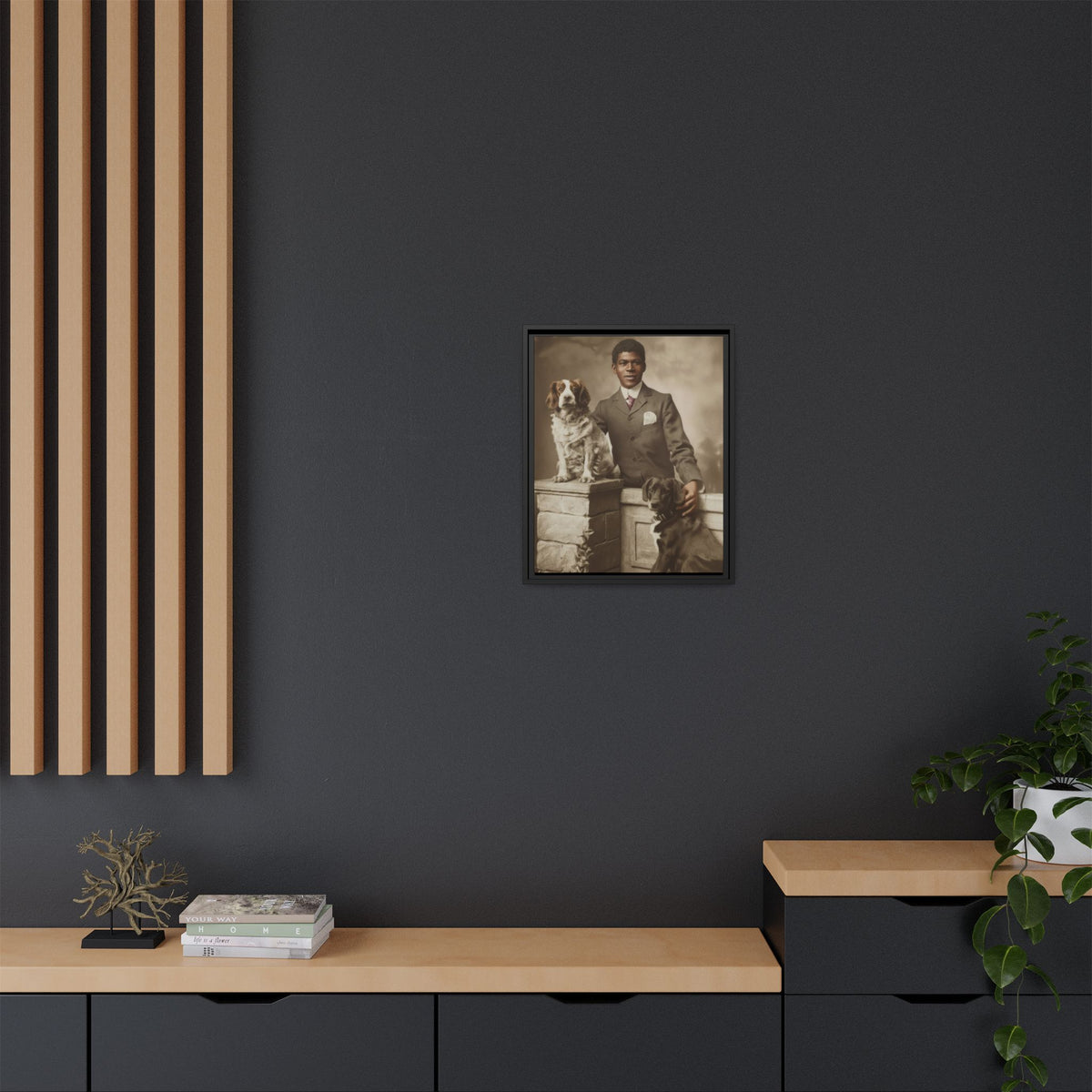 celibataire 009 | Framed Vintage Photo - Matte Canvas