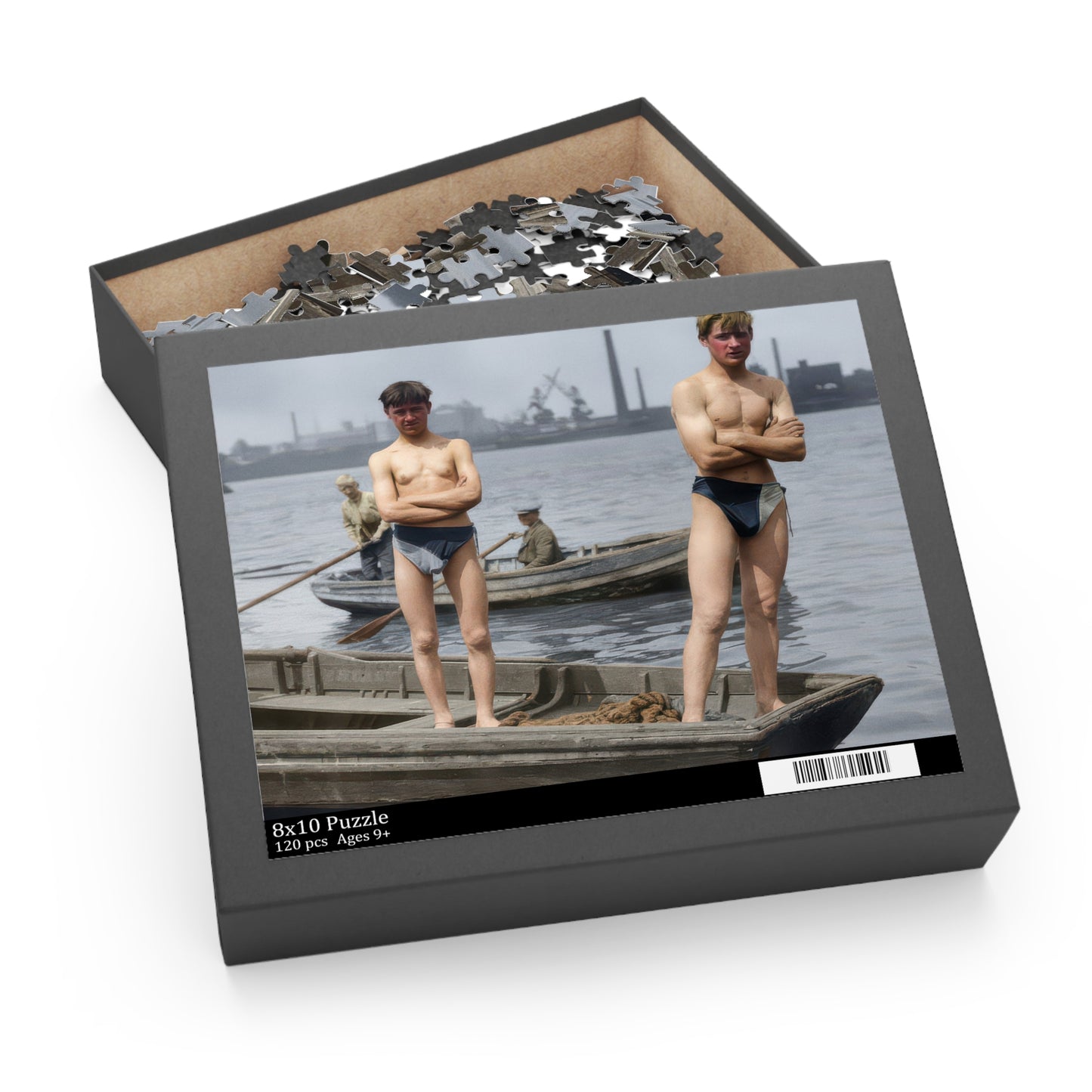 Harbor Swim Companions | Restored Historical Jigsaw Puzzle | nager 050