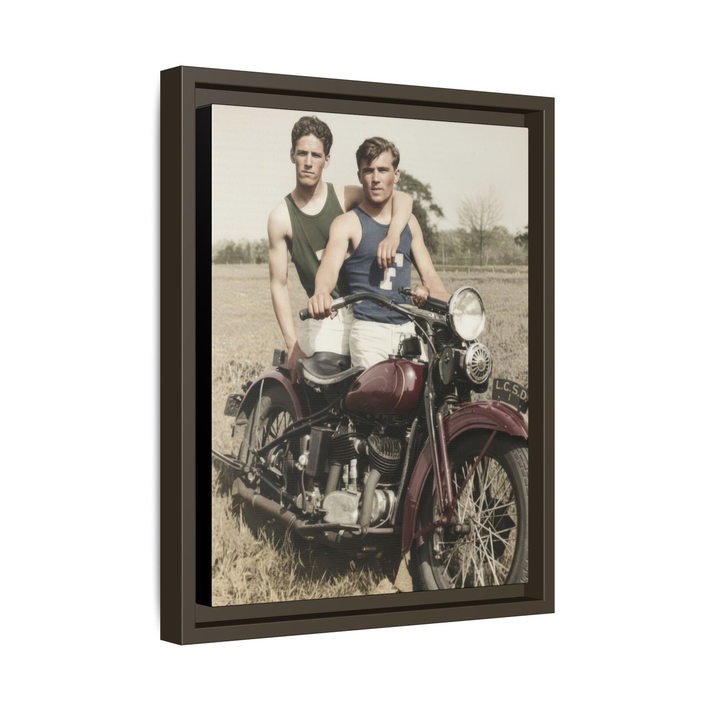 paire 055 | Framed Vintage Photo - Matte Canvas