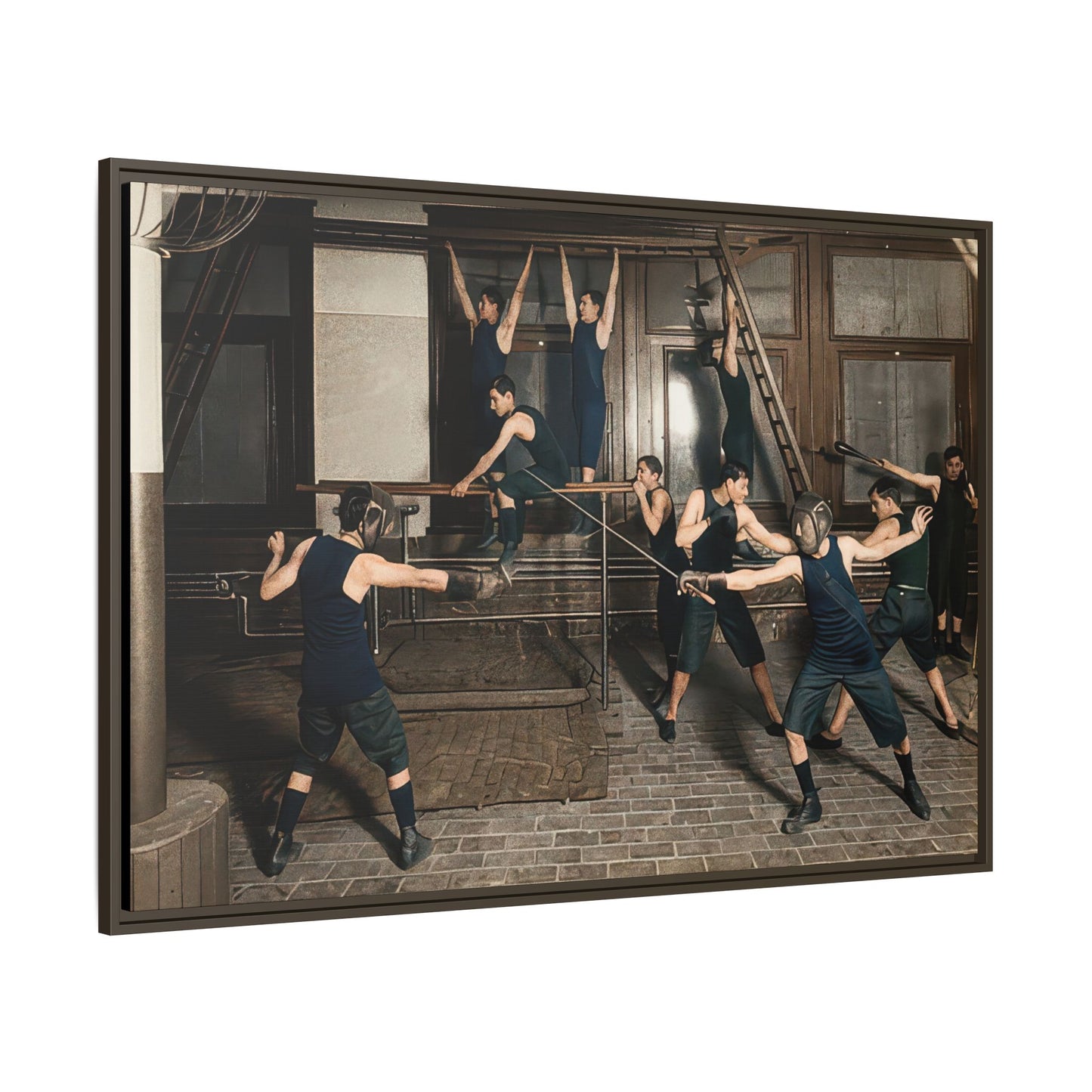 athlétisme 038 | Framed Vintage Photo - Matte Canvas