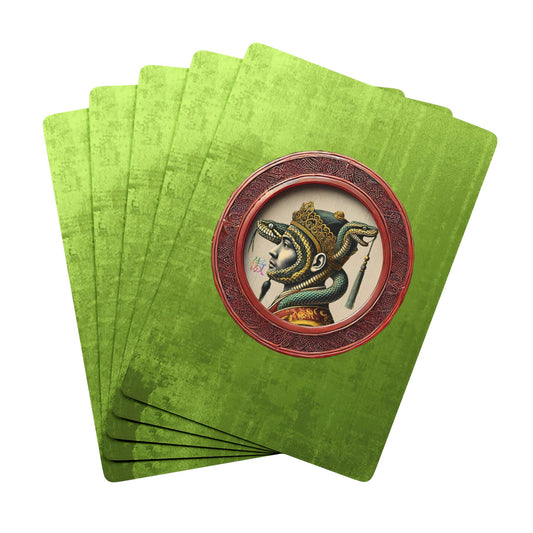 2025 Year of the Snake Saw-Scaled Viper Poker Cards featuring a warrior entwined with a viper in imperial Chinese design.