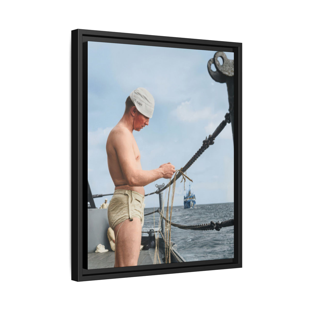 celibataire 043 | Framed Vintage Photo - Matte Canvas