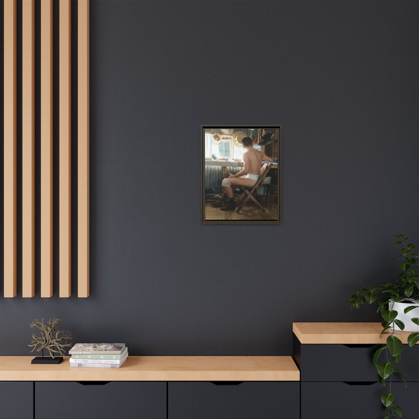 celibataire 022 | Framed Vintage Photo - Matte Canvas