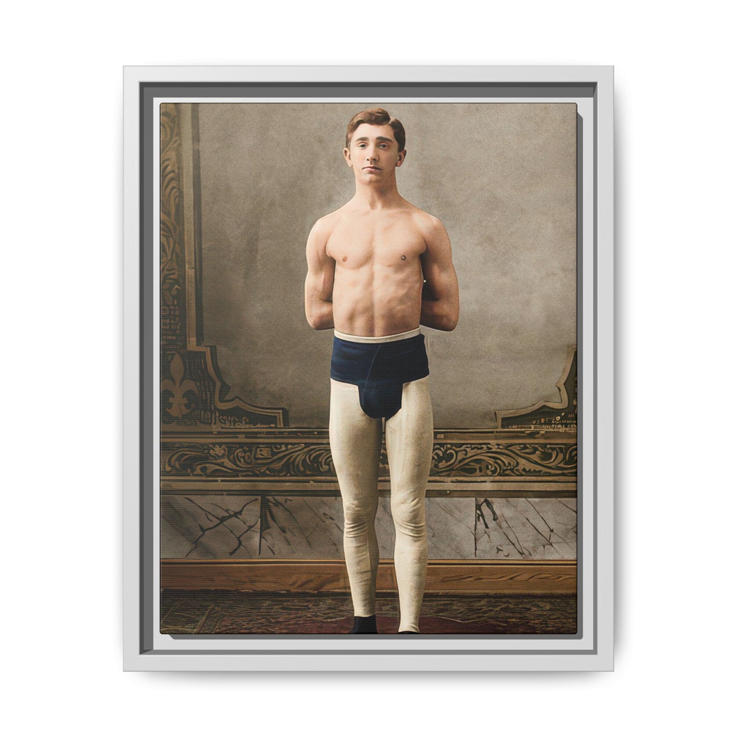 athlétisme 028 | Framed Vintage Photo - Matte Canvas