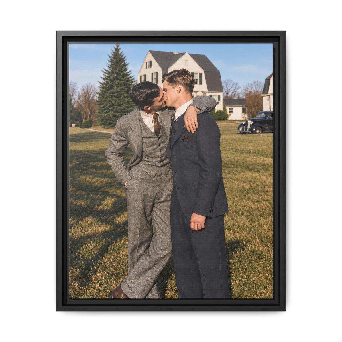 paire 005 | Framed Vintage Photo - Matte Canvas