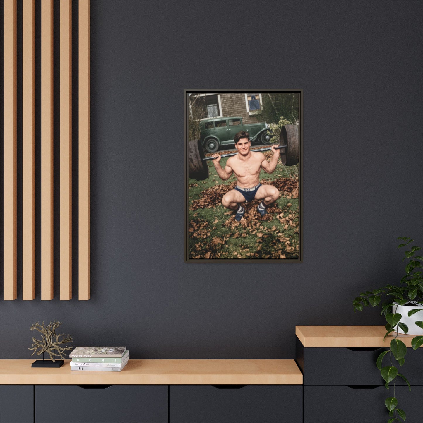 athlétisme 051 | Framed Vintage Photo - Matte Canvas