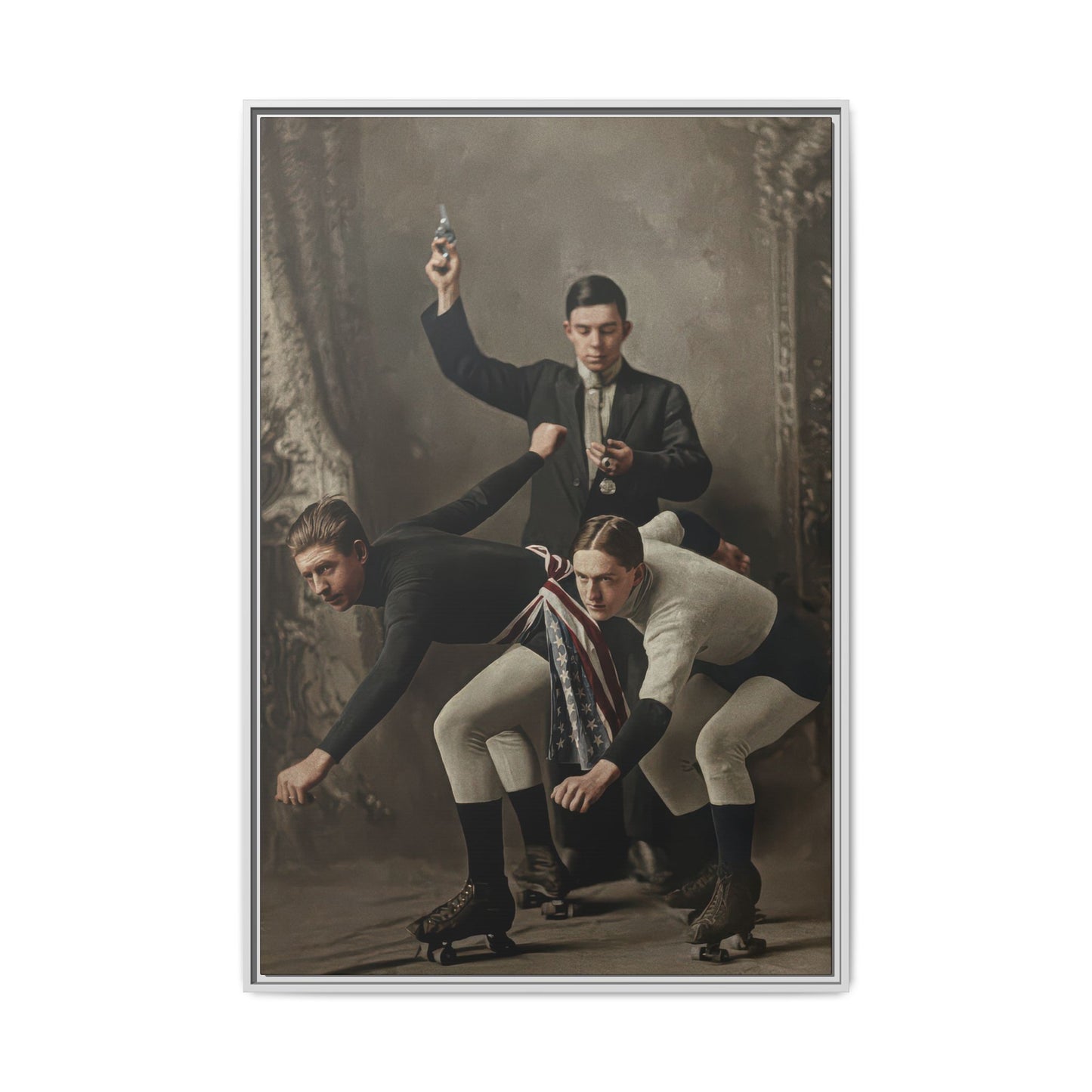 athlétisme 020 | Framed Vintage Photo - Matte Canvas