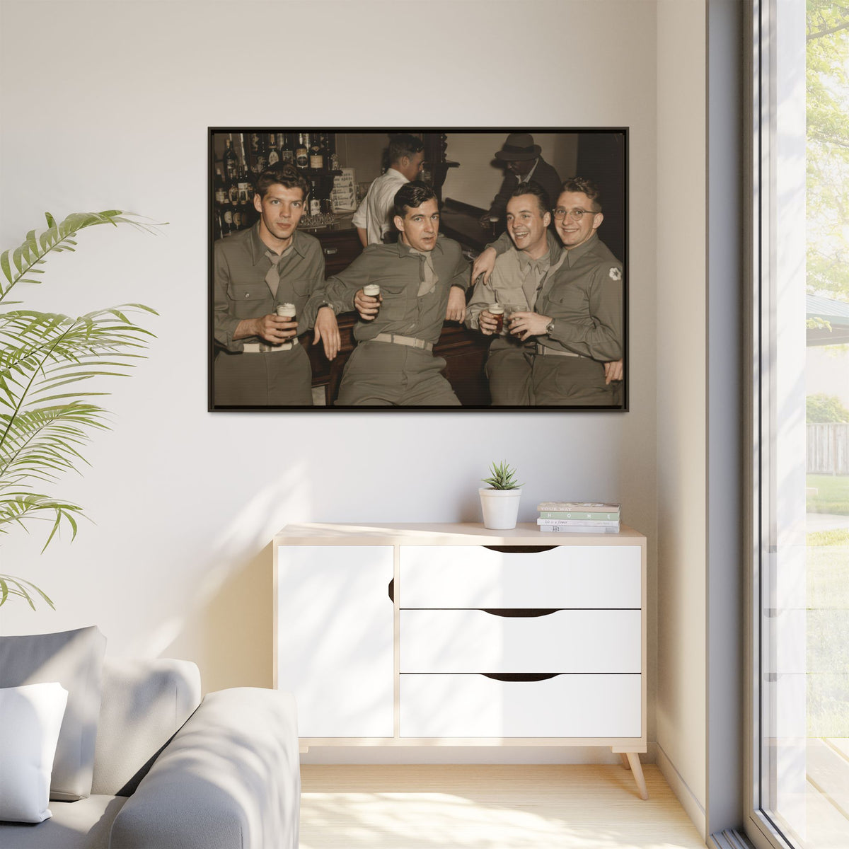 hommes 030 | Framed Vintage Photo - Matte Canvas