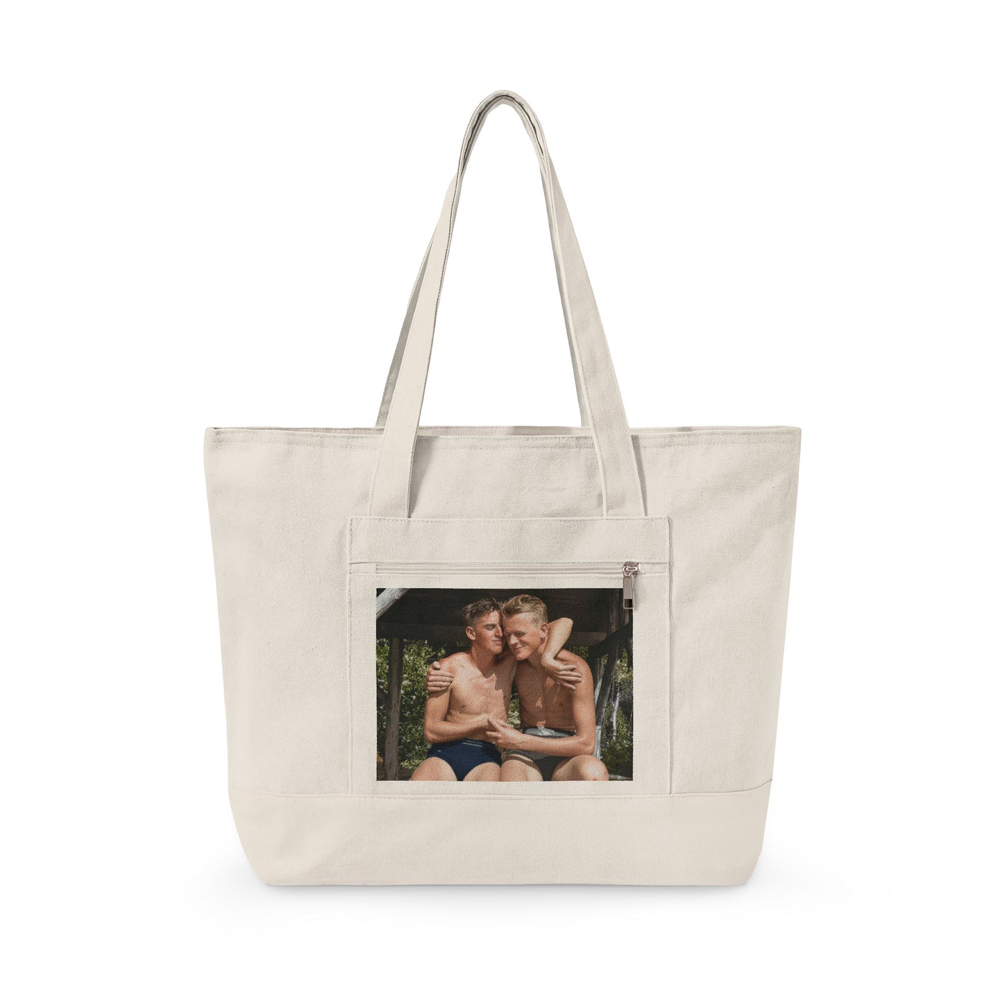 Beach Day Zippered Canvas Tote | nager 011