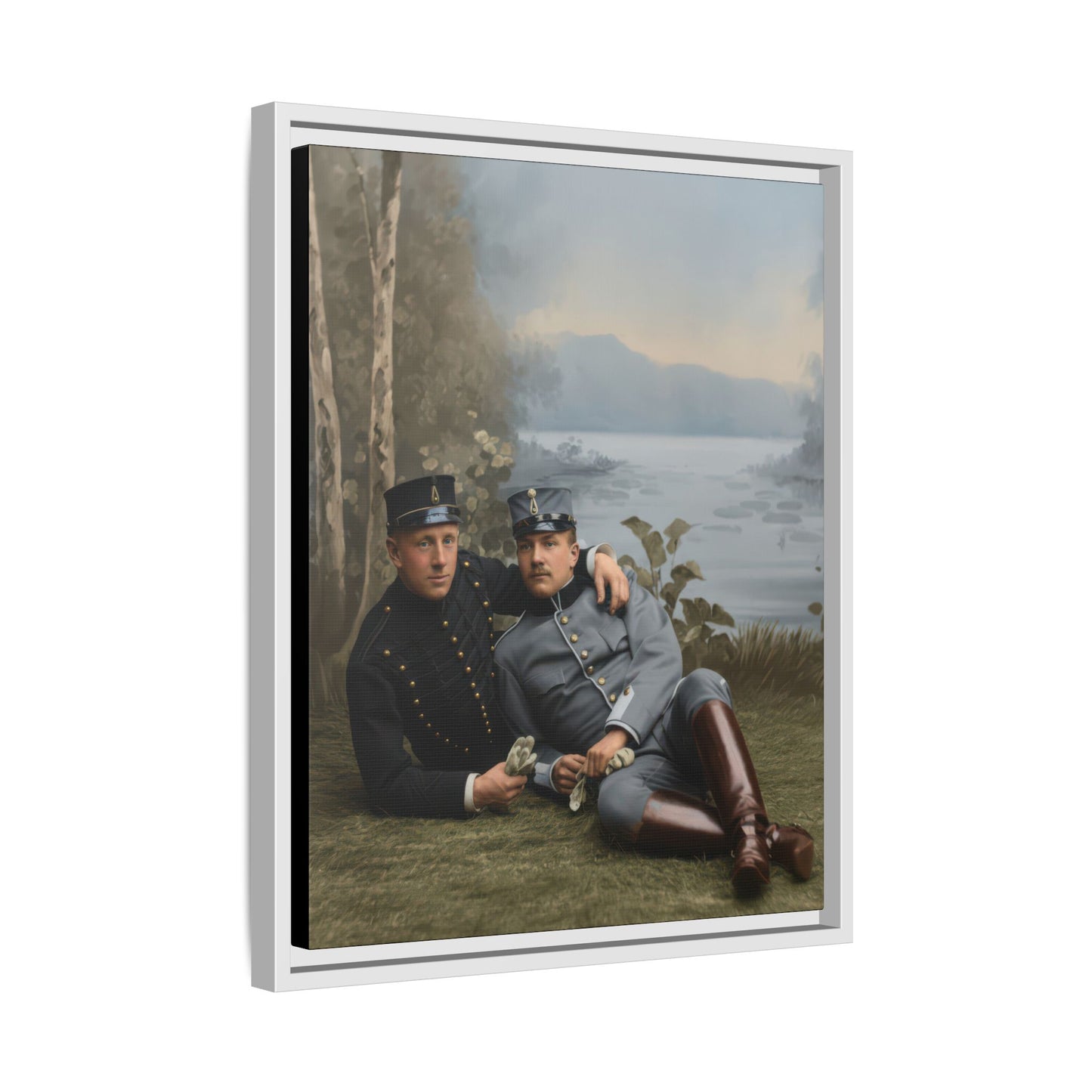 paire 129 | Framed Vintage Photo - Matte Canvas