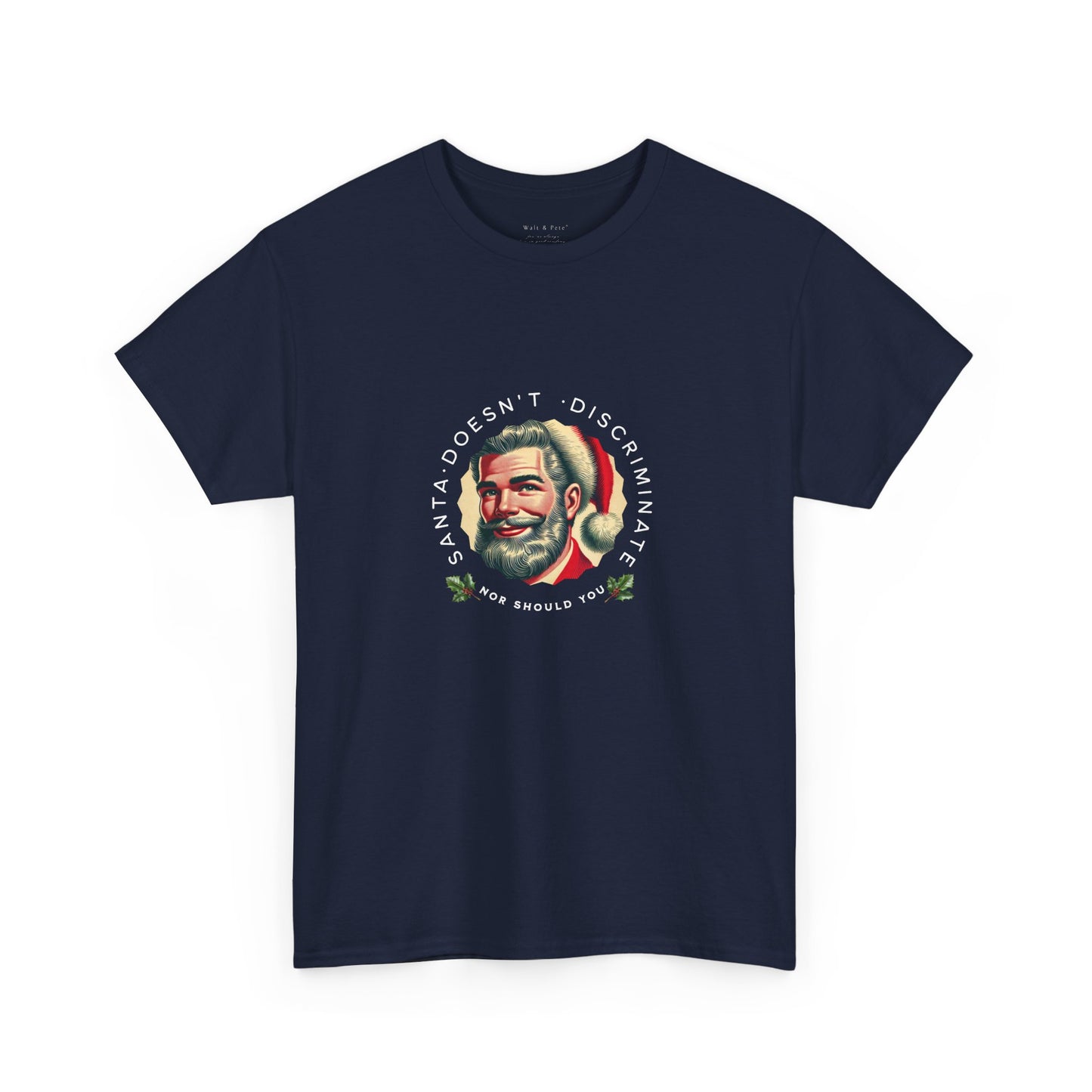 Santa Doesn’t Discriminate Graphic T-Shirt | LGBTQ Equality Holiday Tee