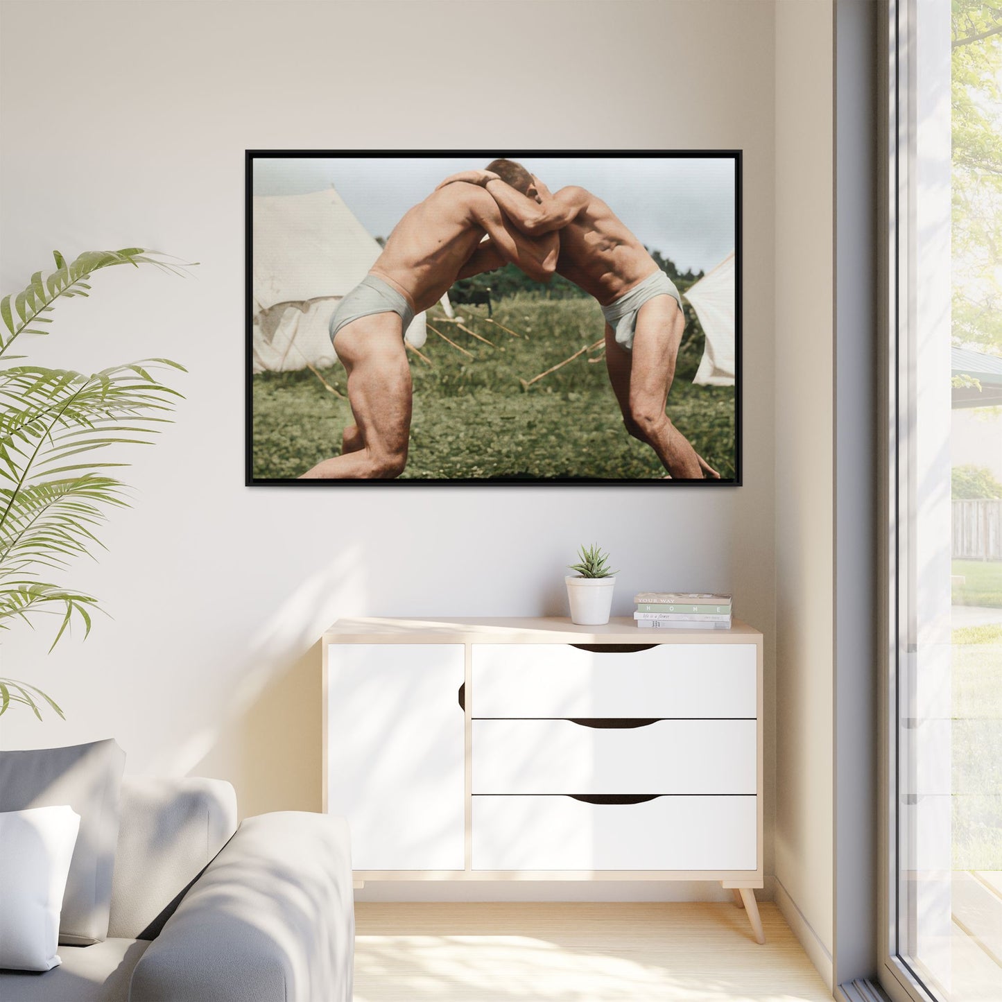 athlétisme 019 | Framed Vintage Photo - Matte Canvas