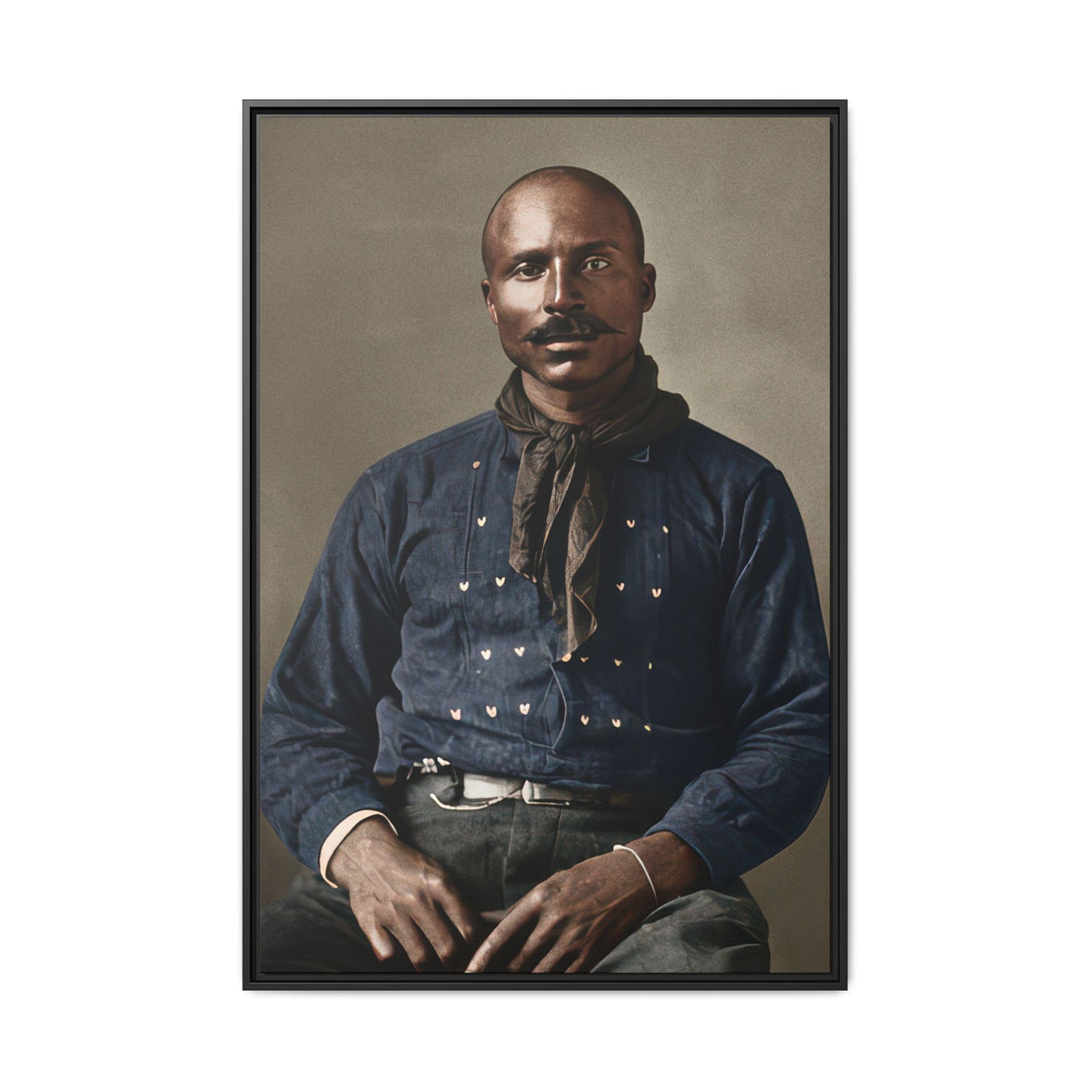 celibataire 017 | Framed Vintage Photo - Matte Canvas