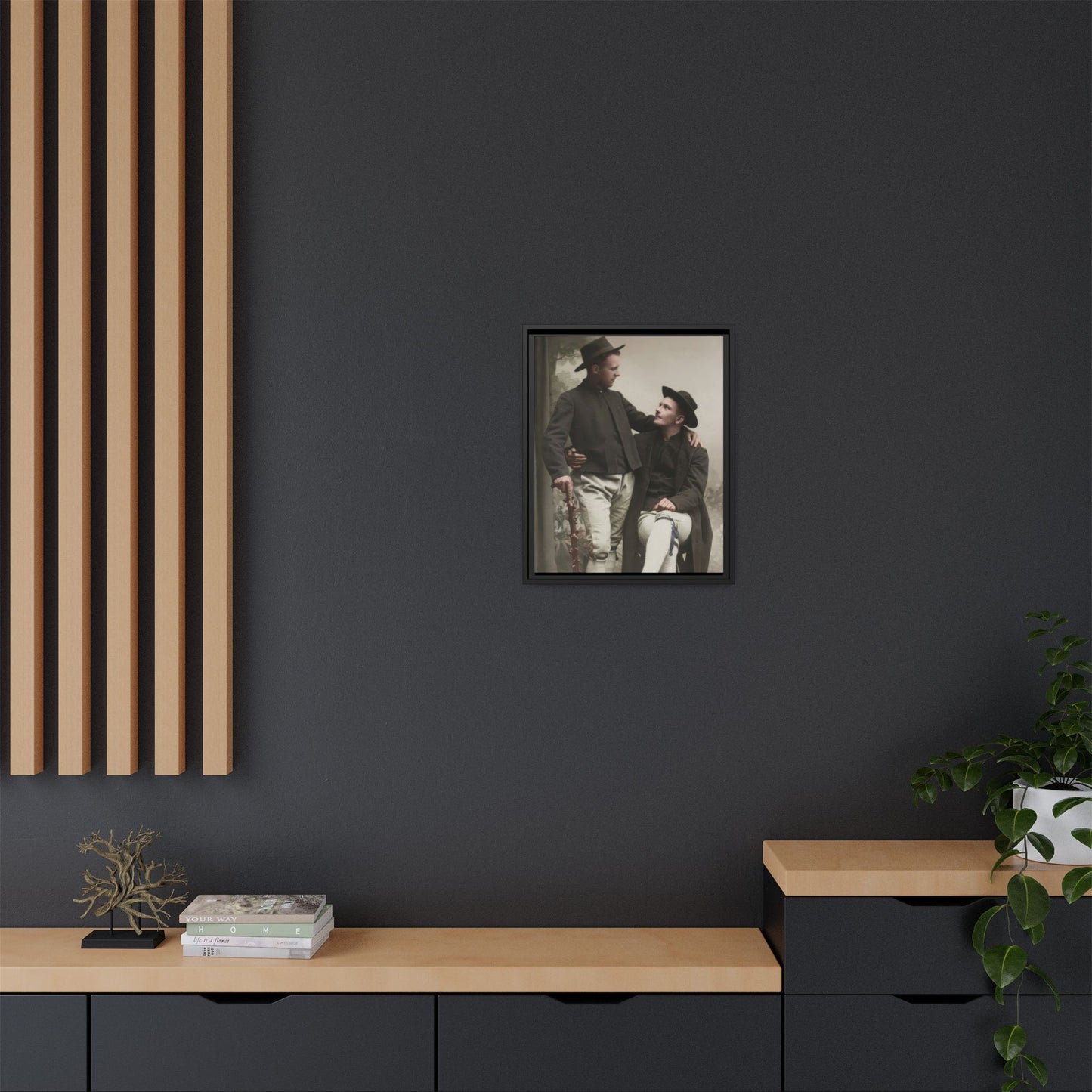 paire 092 | Framed Vintage Photo - Matte Canvas