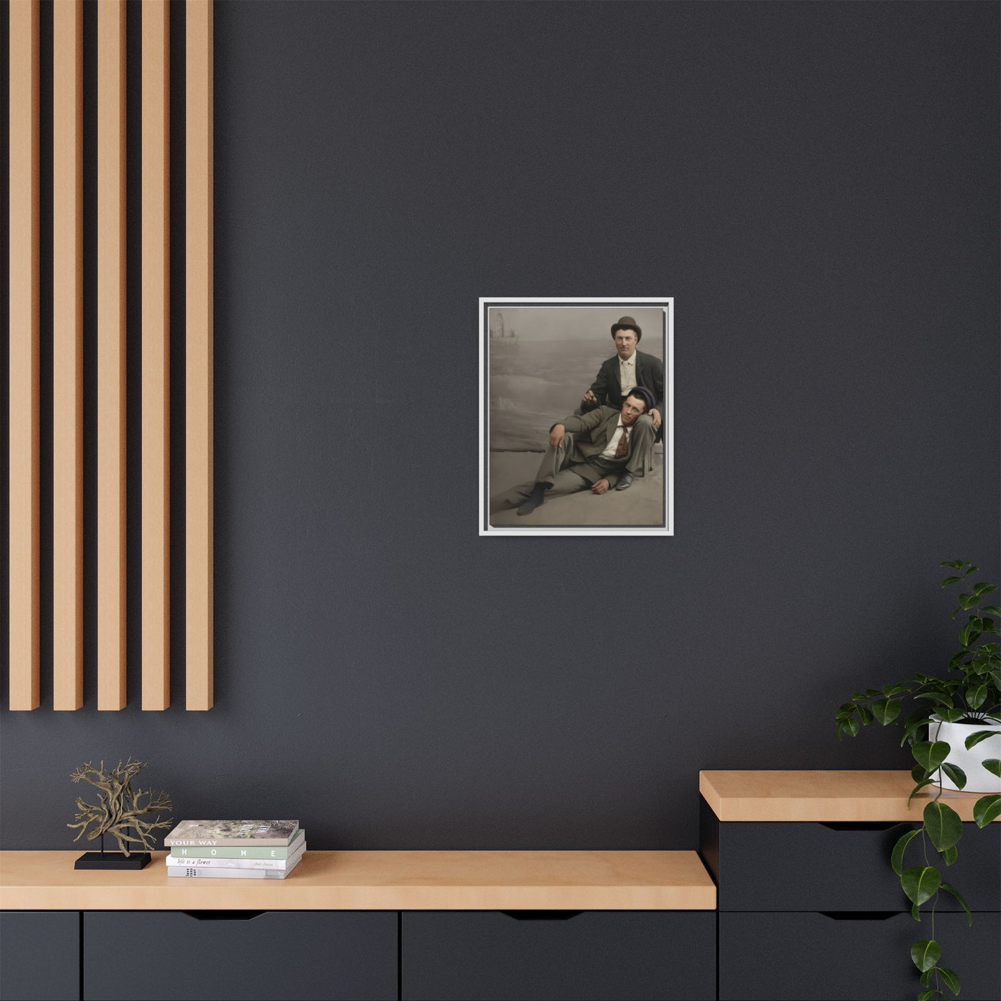 paire 093 | Framed Vintage Photo - Matte Canvas