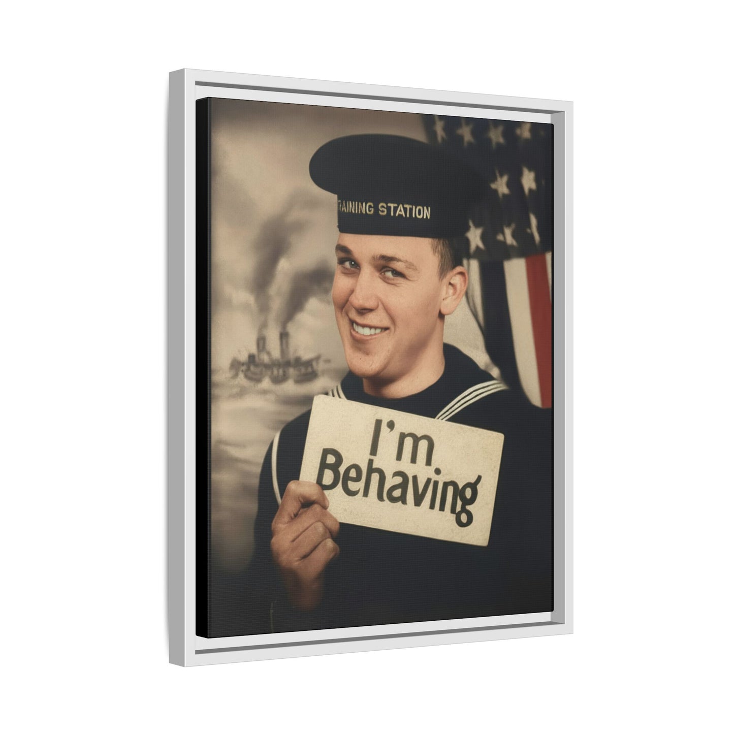 celibataire 002 | Framed Vintage Photo - Matte Canvas