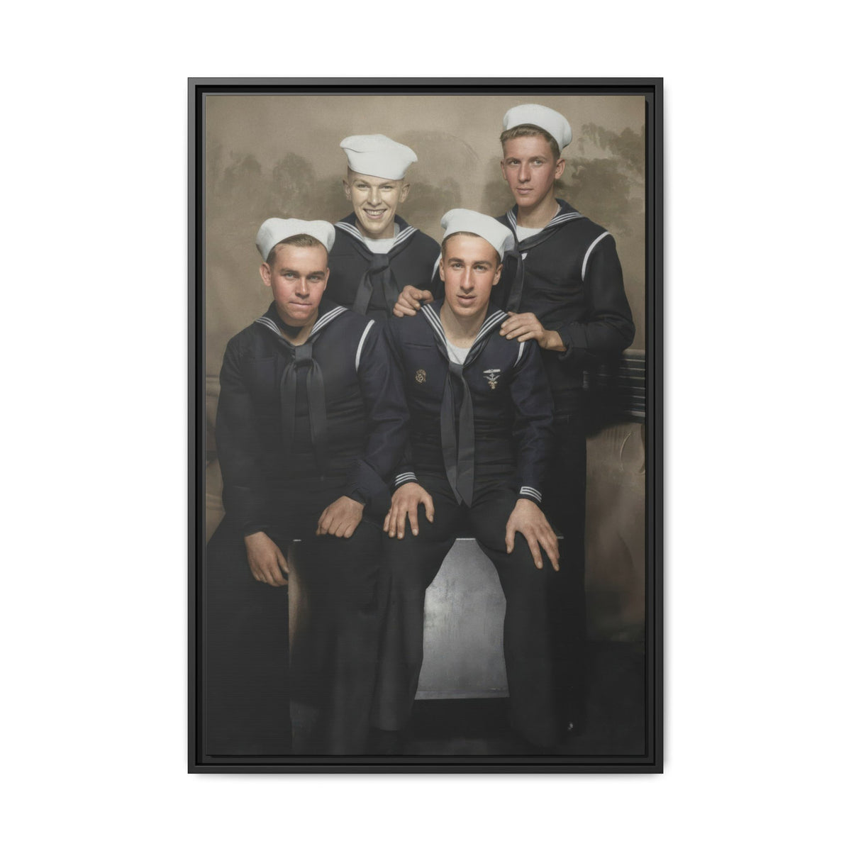 hommes 011 | Framed Vintage Photo - Matte Canvas