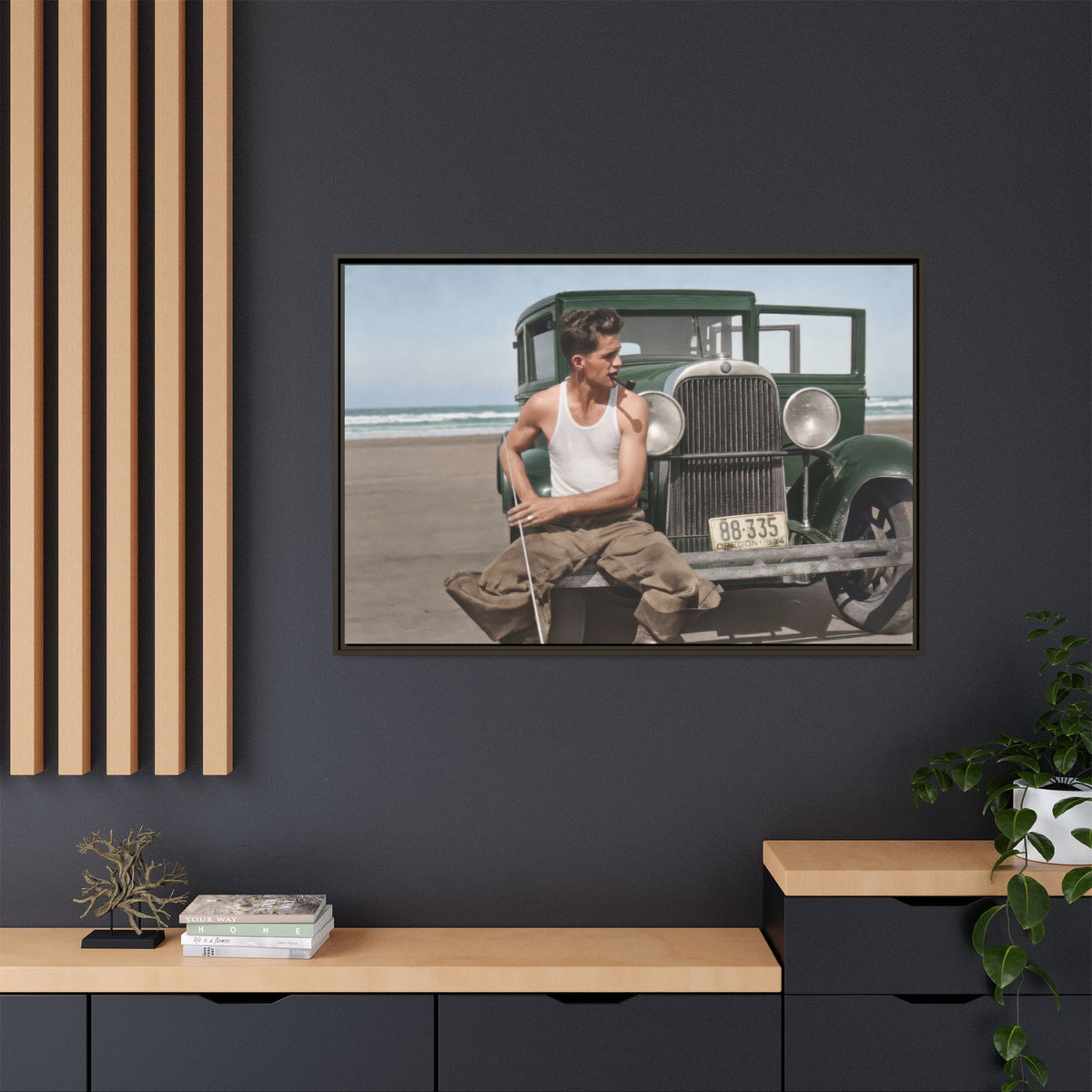 celibataire 008 | Framed Vintage Photo - Matte Canvas